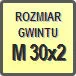 Piktogram - Rozmiar gwintu: M 30x2